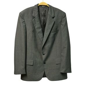 The Delta Collection Men’s Wool-Blend Two-Button Gray Suit Coat Jacket Size 42L